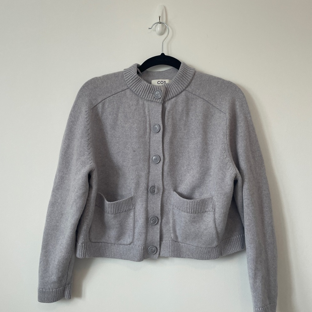 COS Light Gray/blue Knit Sweater